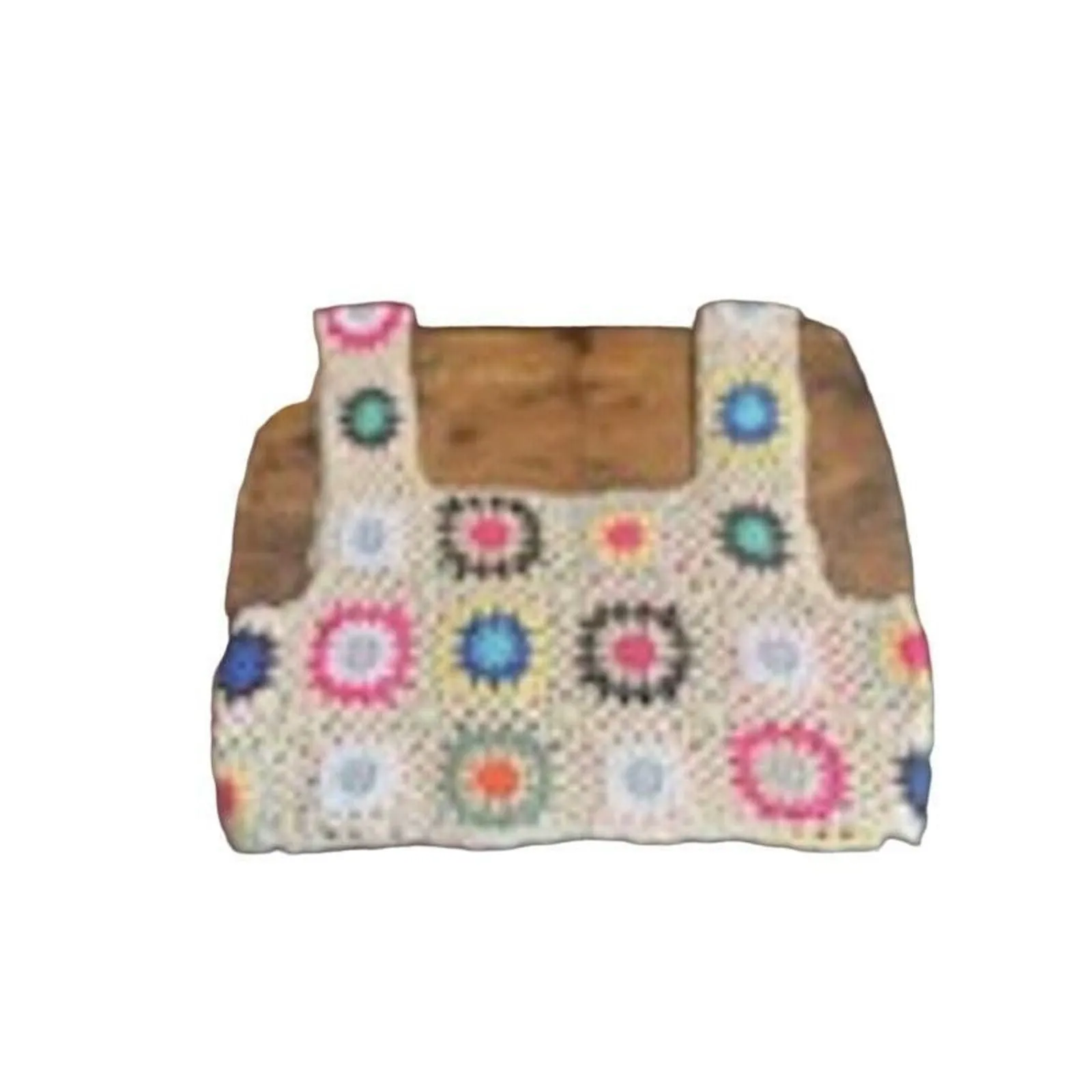 Product image for Handmade Crochet Crop Top Square Neck Boho Chic Festival Fashion