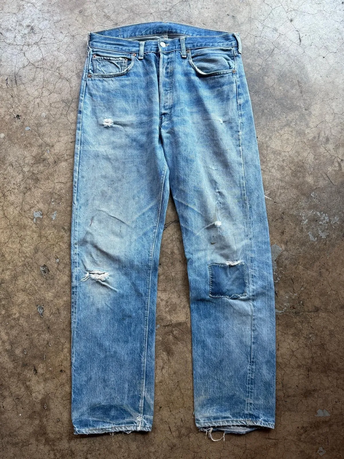 Product image for Levi 501 Big E (1969-1971) Original Vintage Selvedge Blue Denim Jeans. W32 L32