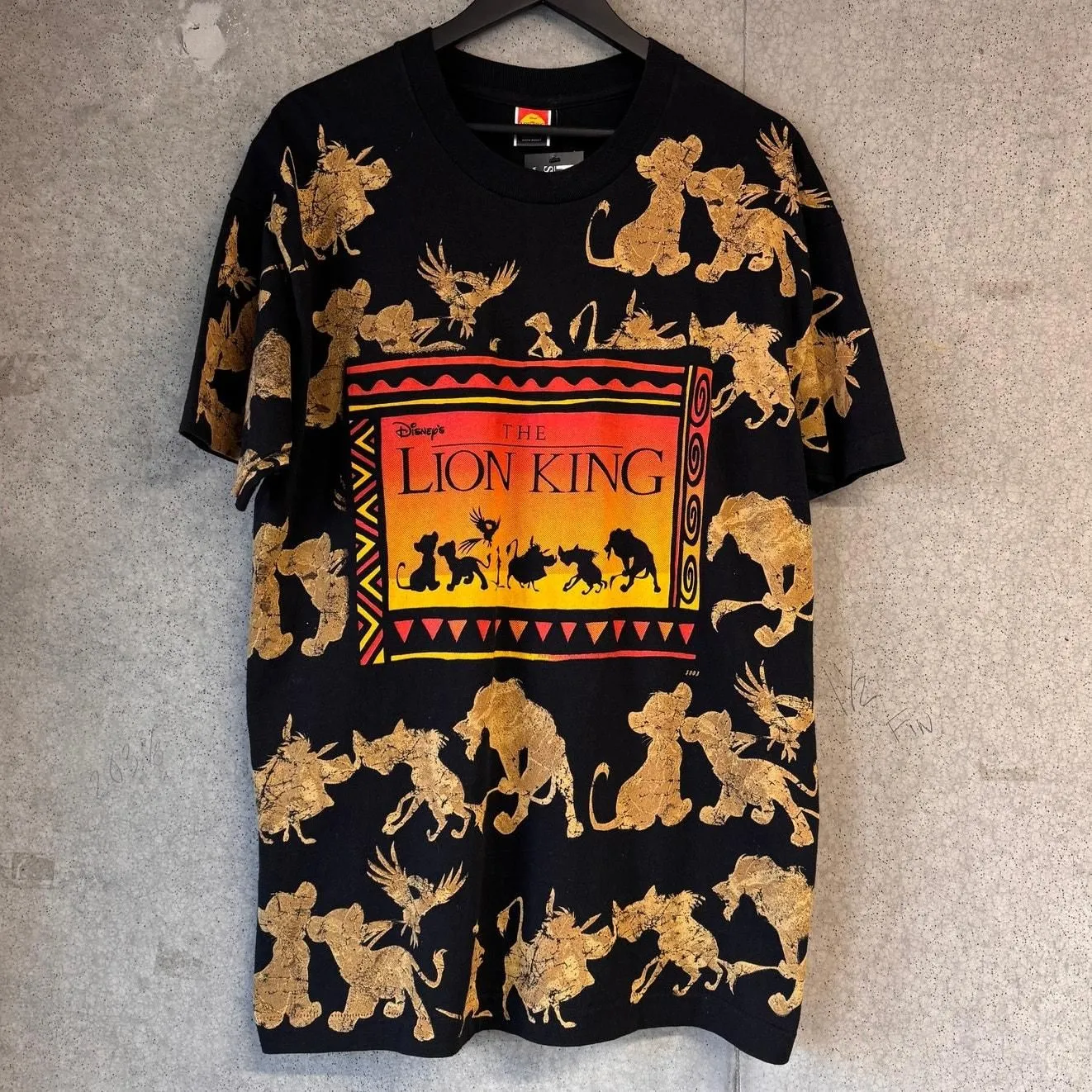 Product image for Vintage Lion King Disney T-Shirt Size XL Movie Promo All Over Print AOP 90s