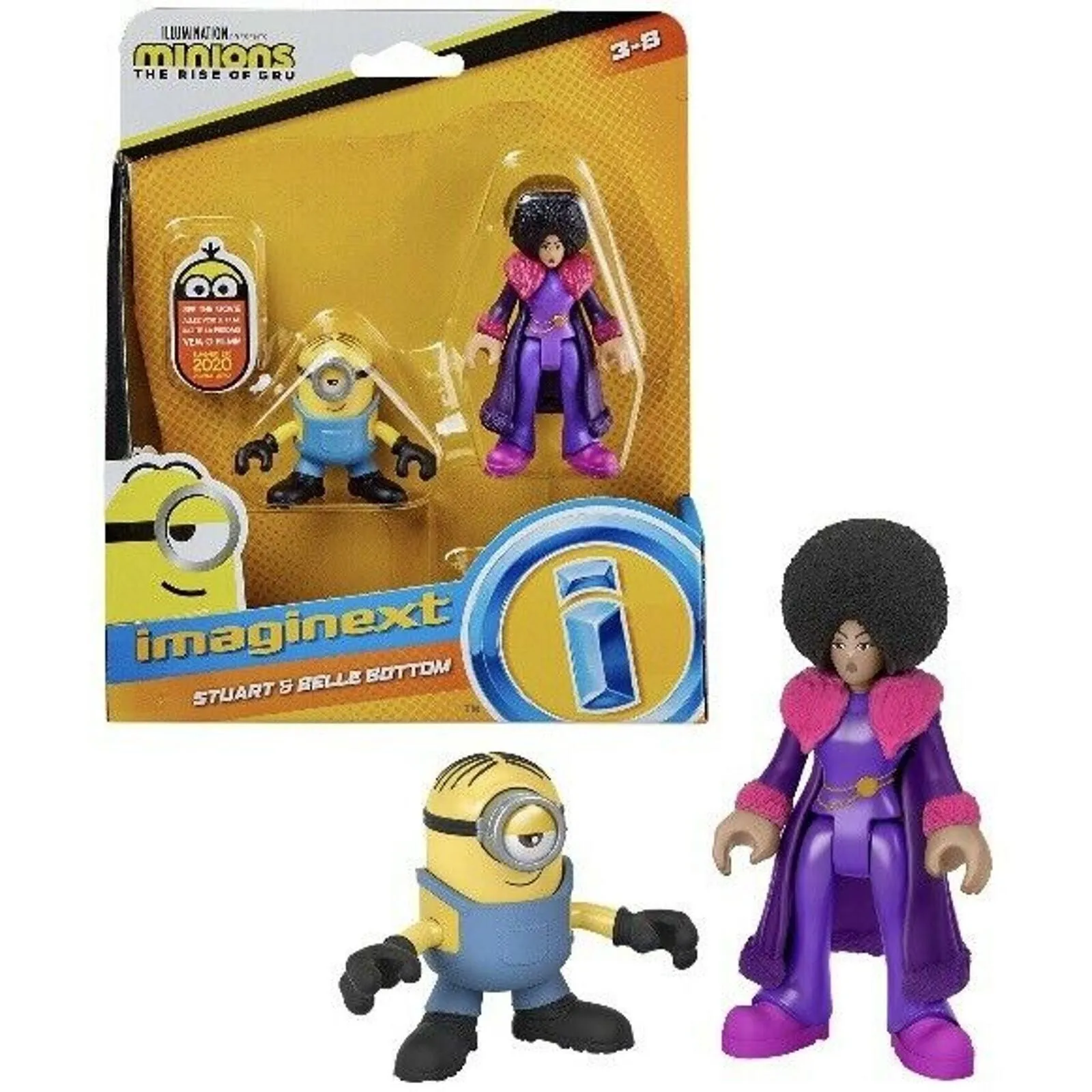 Product image for Imaginext Minions Stuart Belle Bottom Despicable Me The Rise Of Gru Set NEW Bell