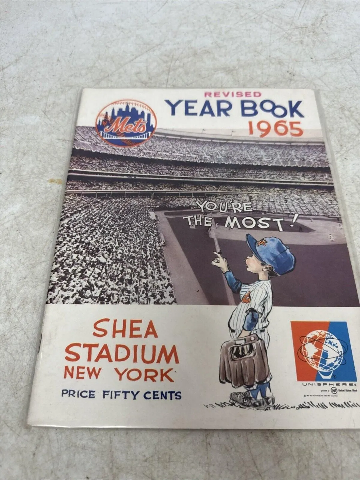 Product image for 1965 NY Mets VINTAGE Official REVISED Yearbook Shea Stadium