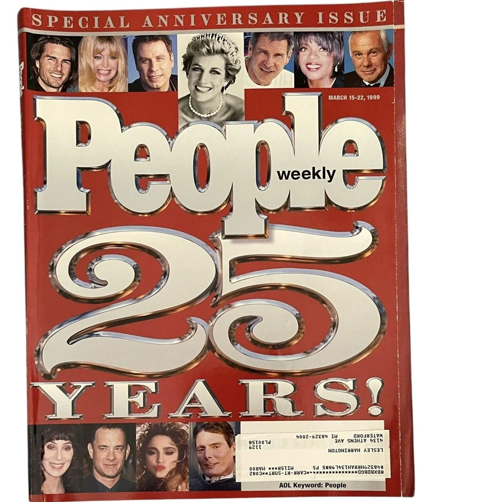 Product image for People Magazine March 15 -22 1999 25 Year Anniversary DOUBLE issue! Good Cond.