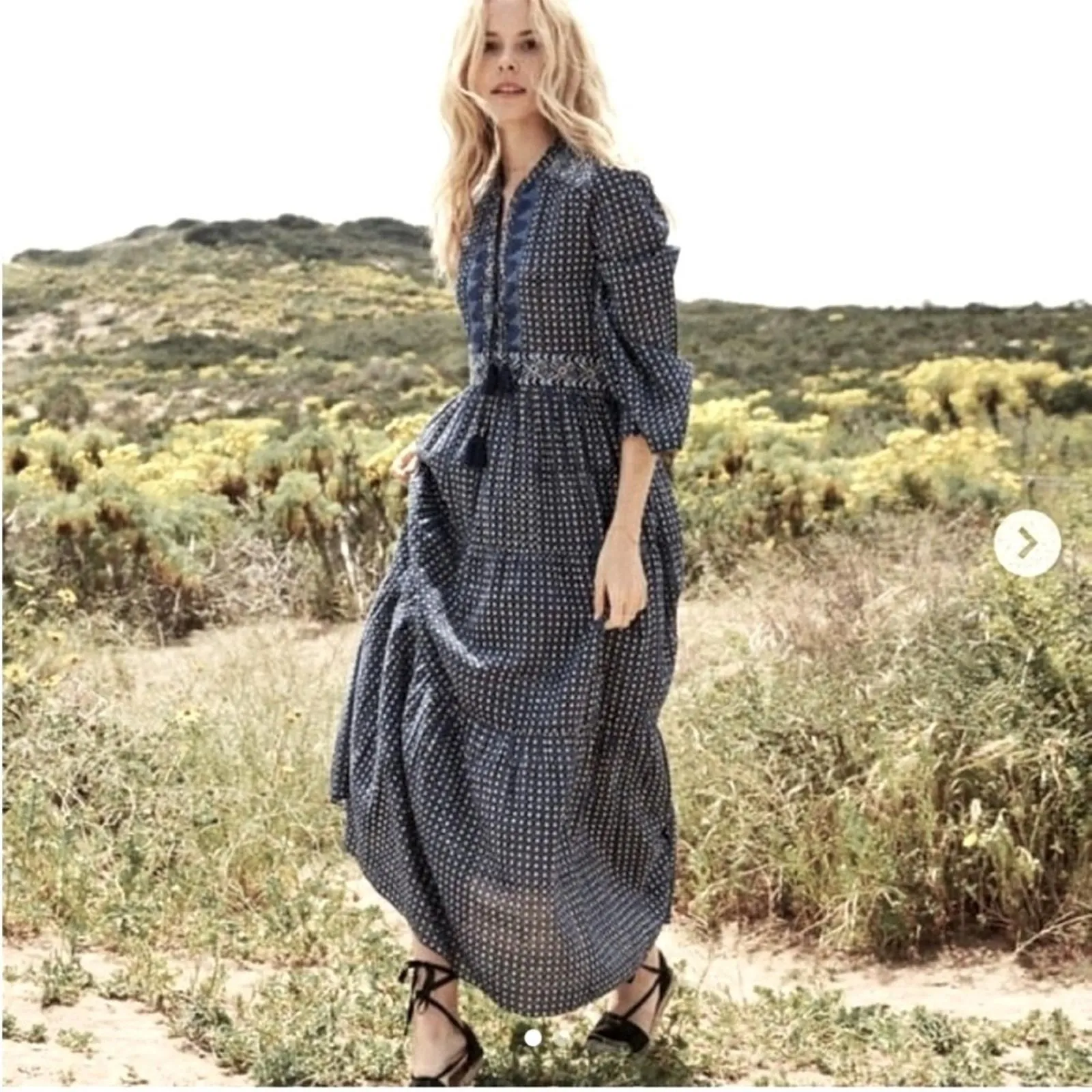 DOEN prem navy blue maxi dress XS  Whatnot: Shop, Sell, Connect
