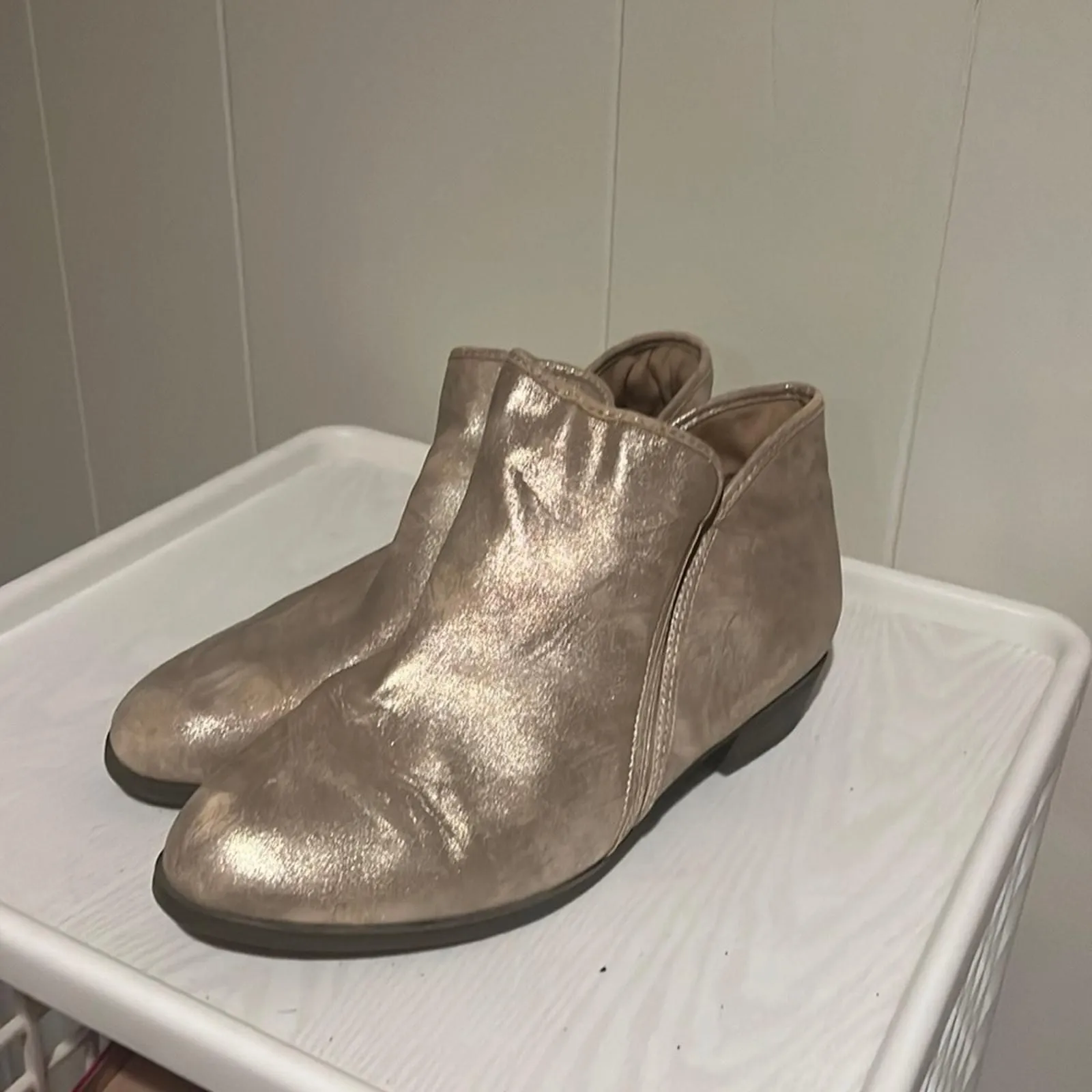 Product image for Gold Metallic Booties - 11W
