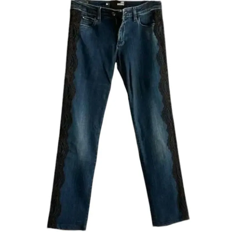 Product image for LOVE MOSCHINO Mid-Rise Straight Leg Jeans, US26 SRP: $380