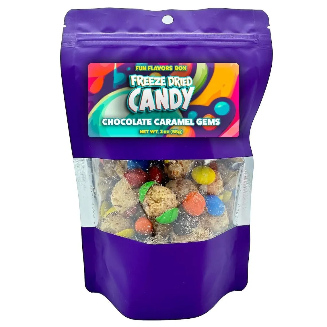 Product image for Freeze Dried Candy Chocolate Caramel Gems 2 oz