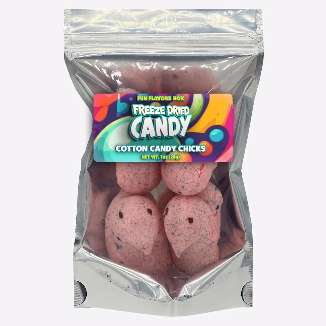 Product image for Freeze Dried Candy Cotton Candy Mashmallow Chicks 1 oz