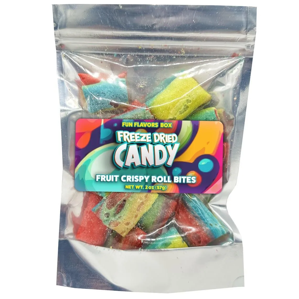Product image for Freeze Dried Candy Fruit Crispy Roll Bites 2 oz