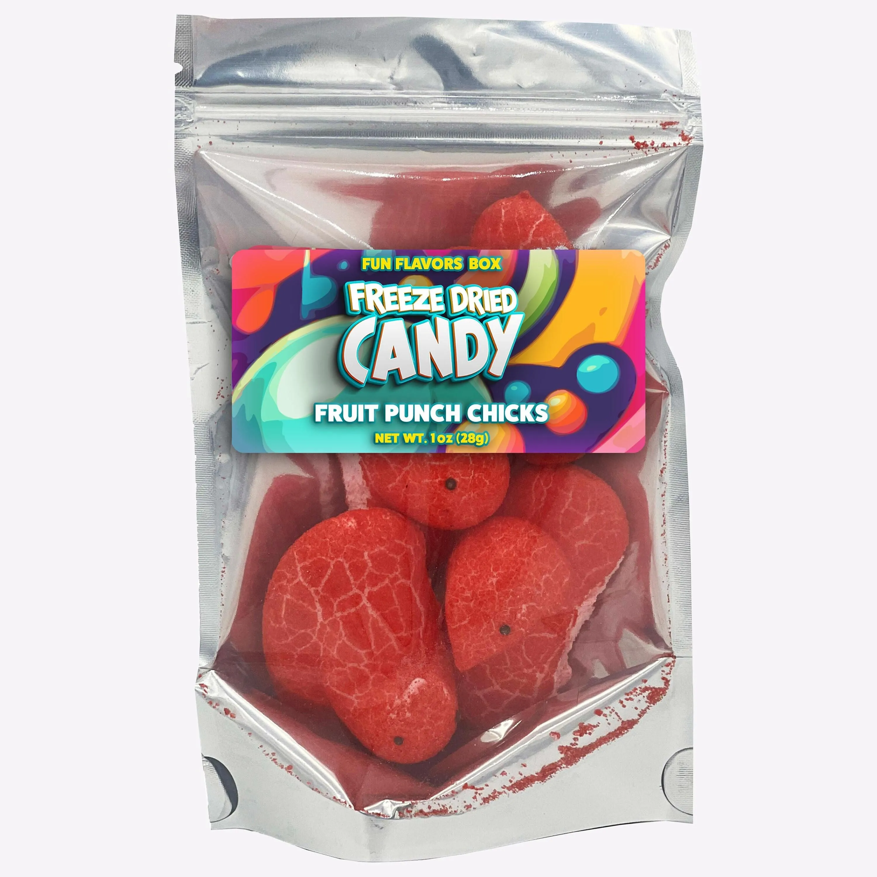 Product image for Freeze Dried Candy Fruit Punch Marshmallow Chicks 1 oz