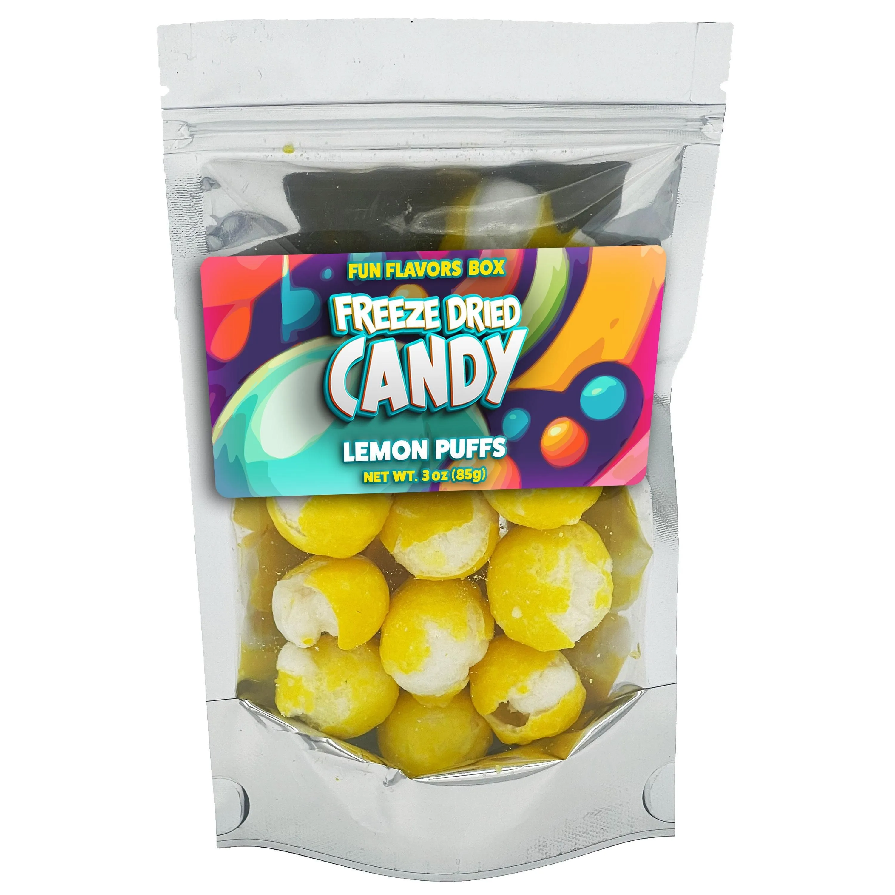 Product image for Freeze Dried Candy Sour Lemon Puffs 3 oz