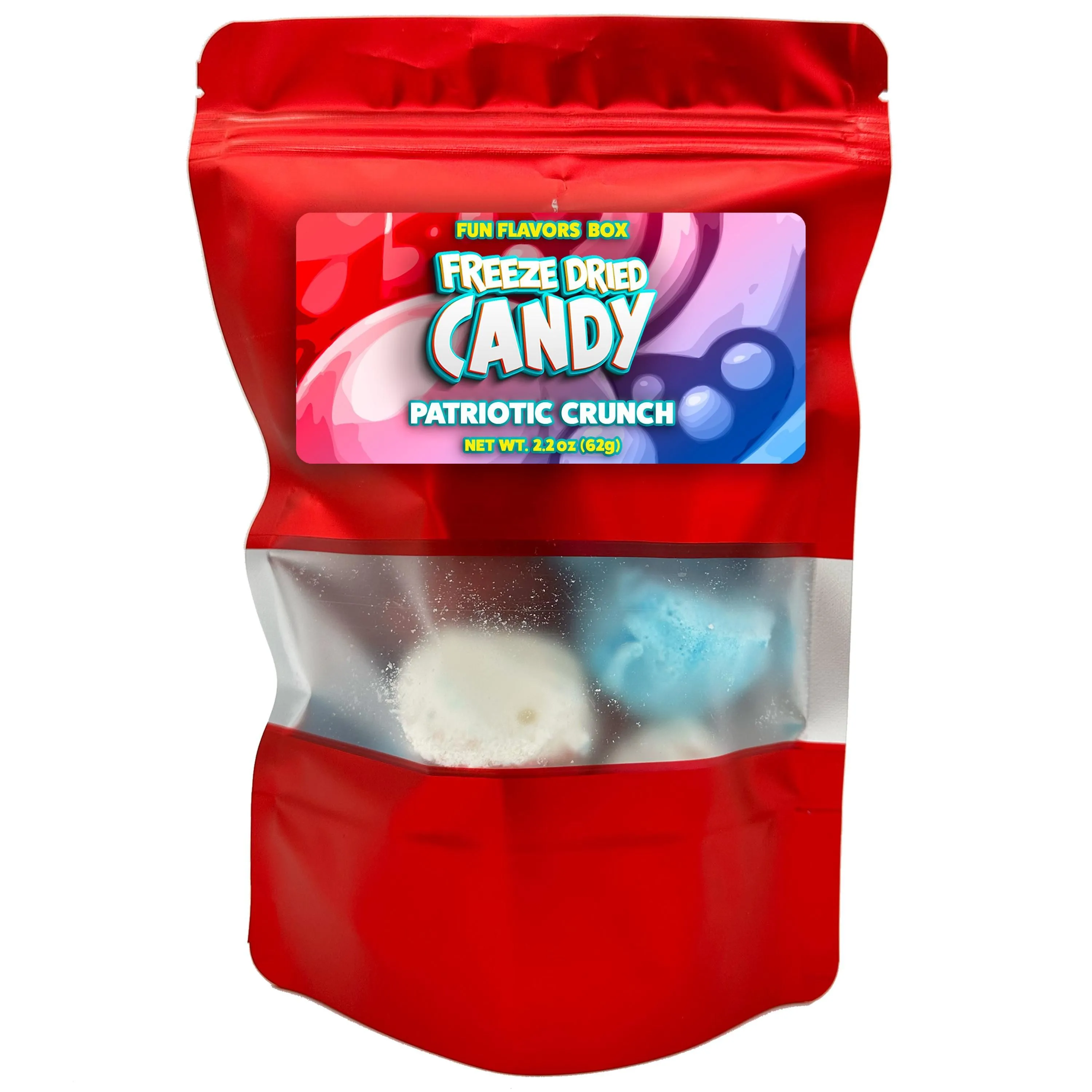 Product image for Freeze Dried Candy Berry Vanilla Blue Raspberry Patriotic Crunch 2.2 oz