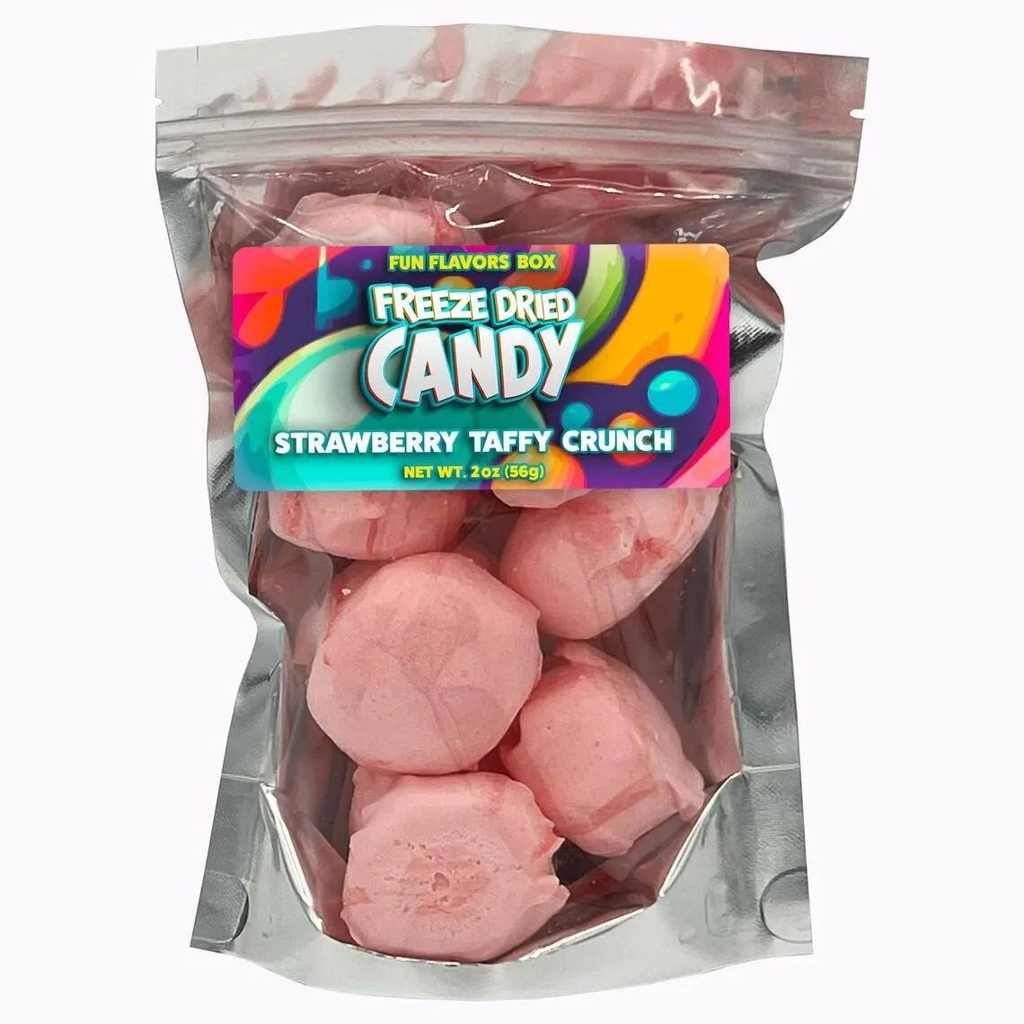 Product image for Freeze Dried Candy Strawberry Taffy 2 oz