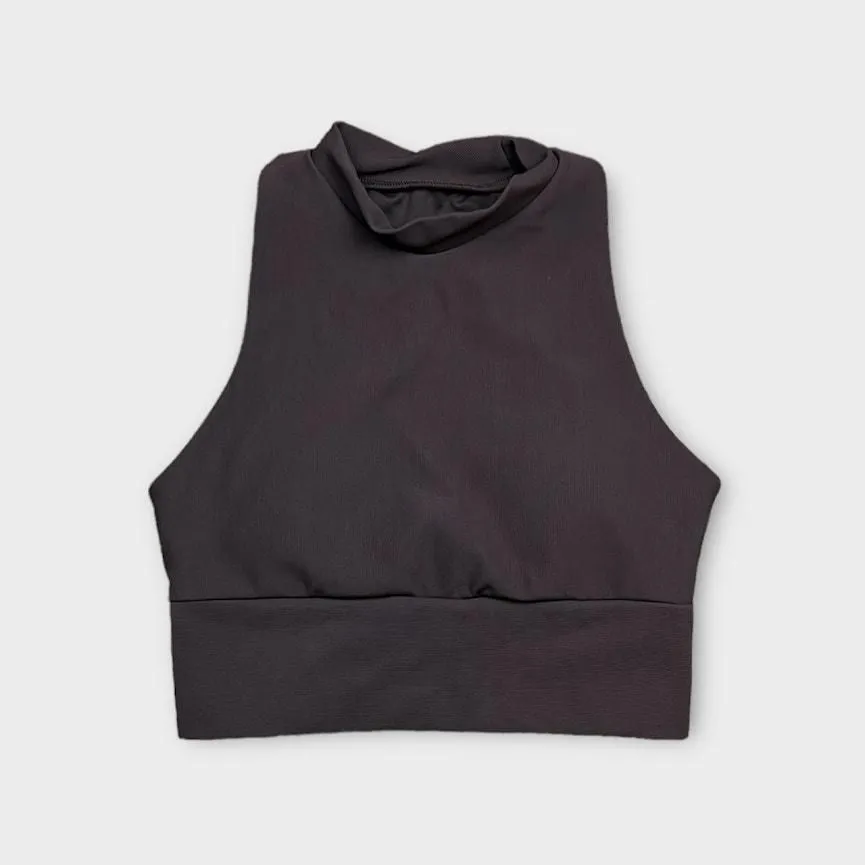 Product image for Kyodan | Griffintown Ribbed Mock Neck Bra Top | Small 