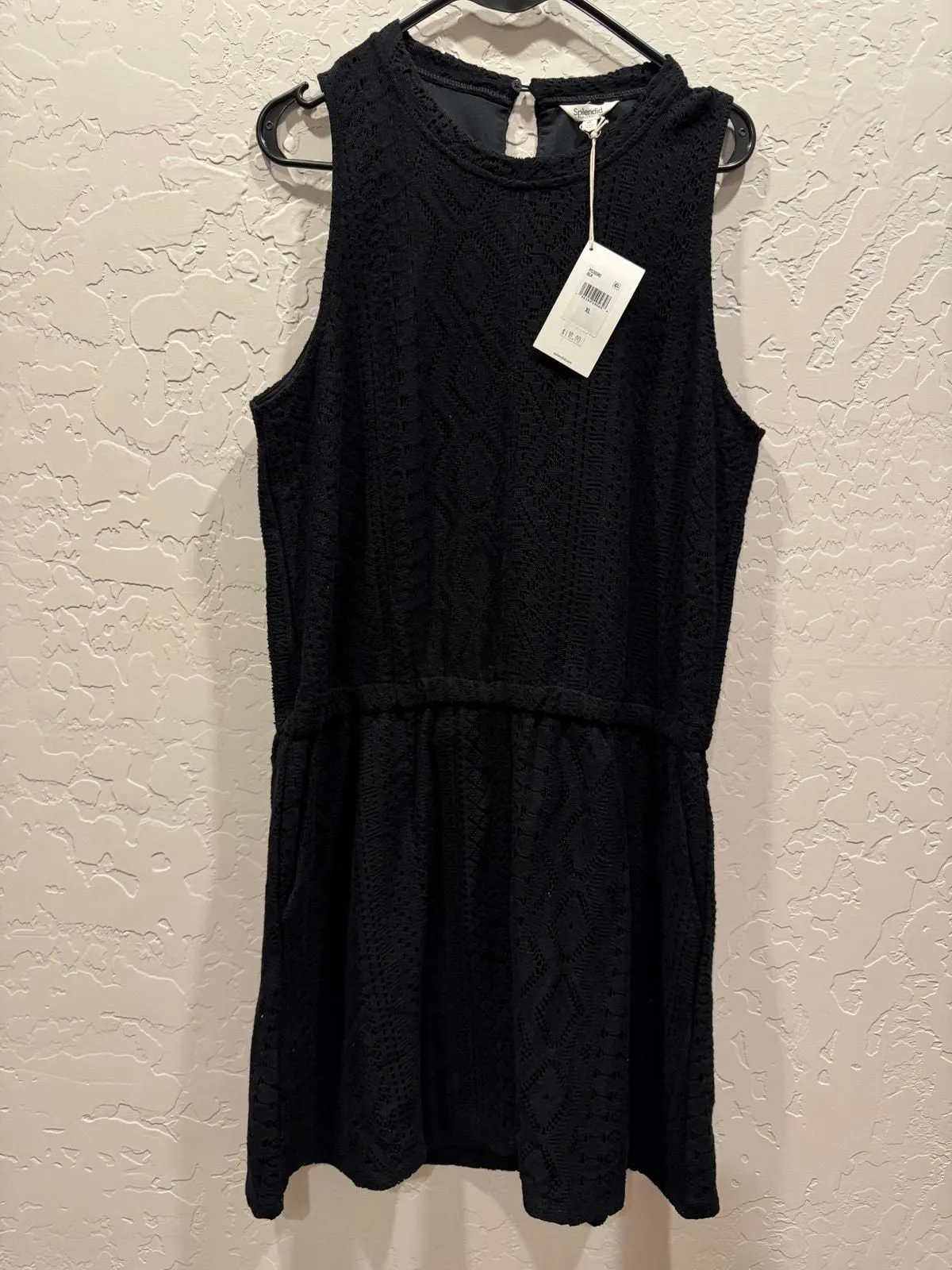 Product image for Splendid Black eyelet, lined dress XL NWT
