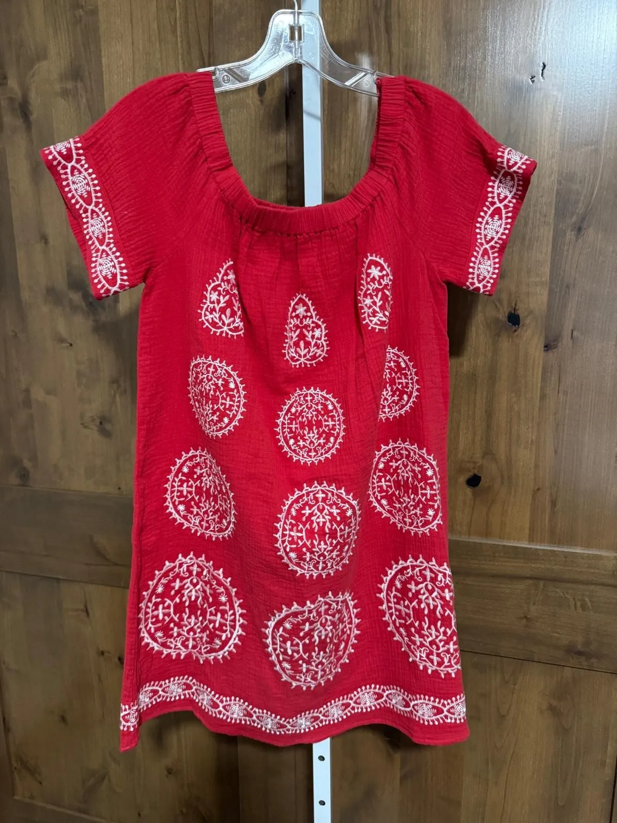 Product image for Skies are Blue, Cotton Mini Dress Red NWOT Small