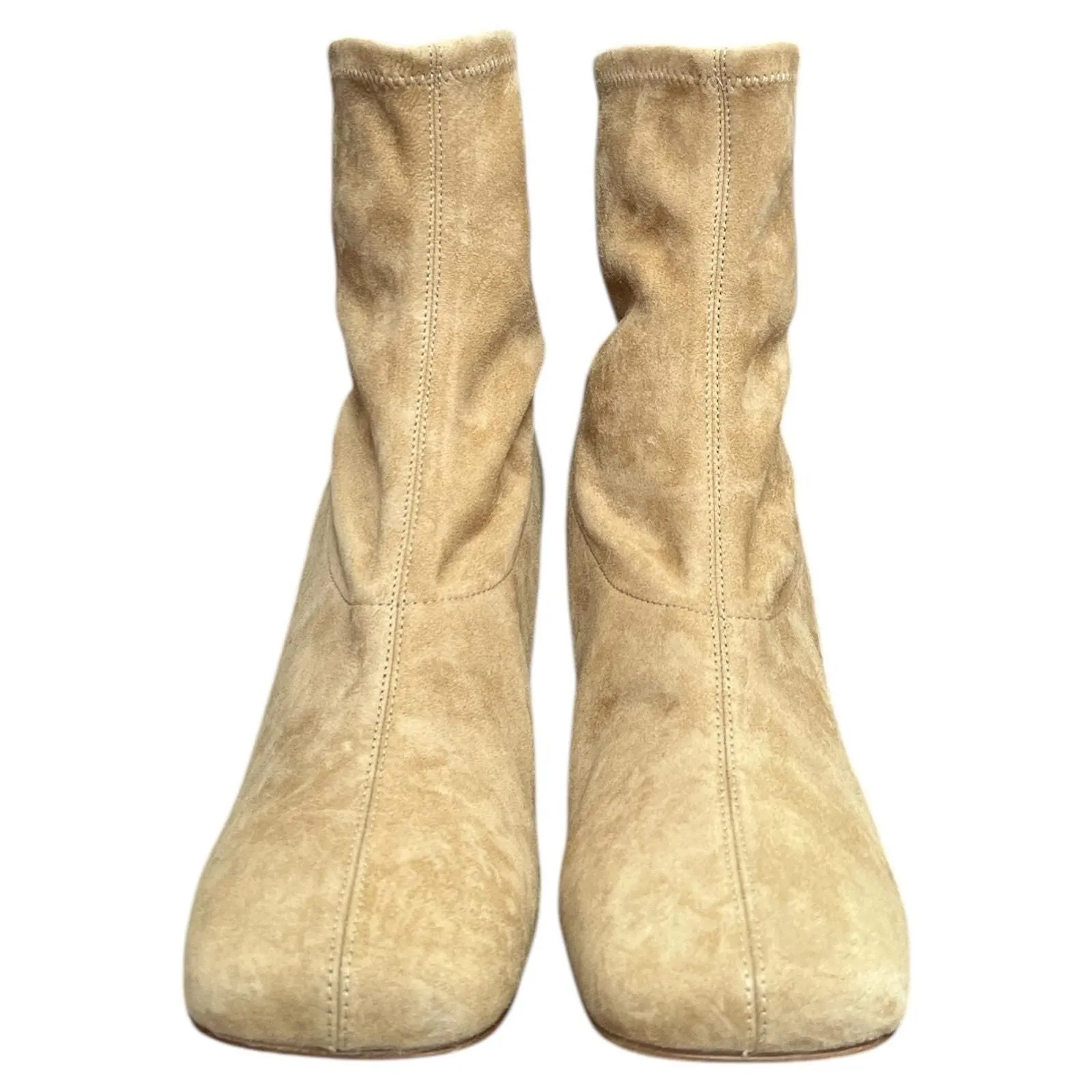 Product image for NICHOLAS KIRKWOOD Maeva Brown Faux Pearl Suede Ankle Boots, IT38/ US8 SRP: $1220