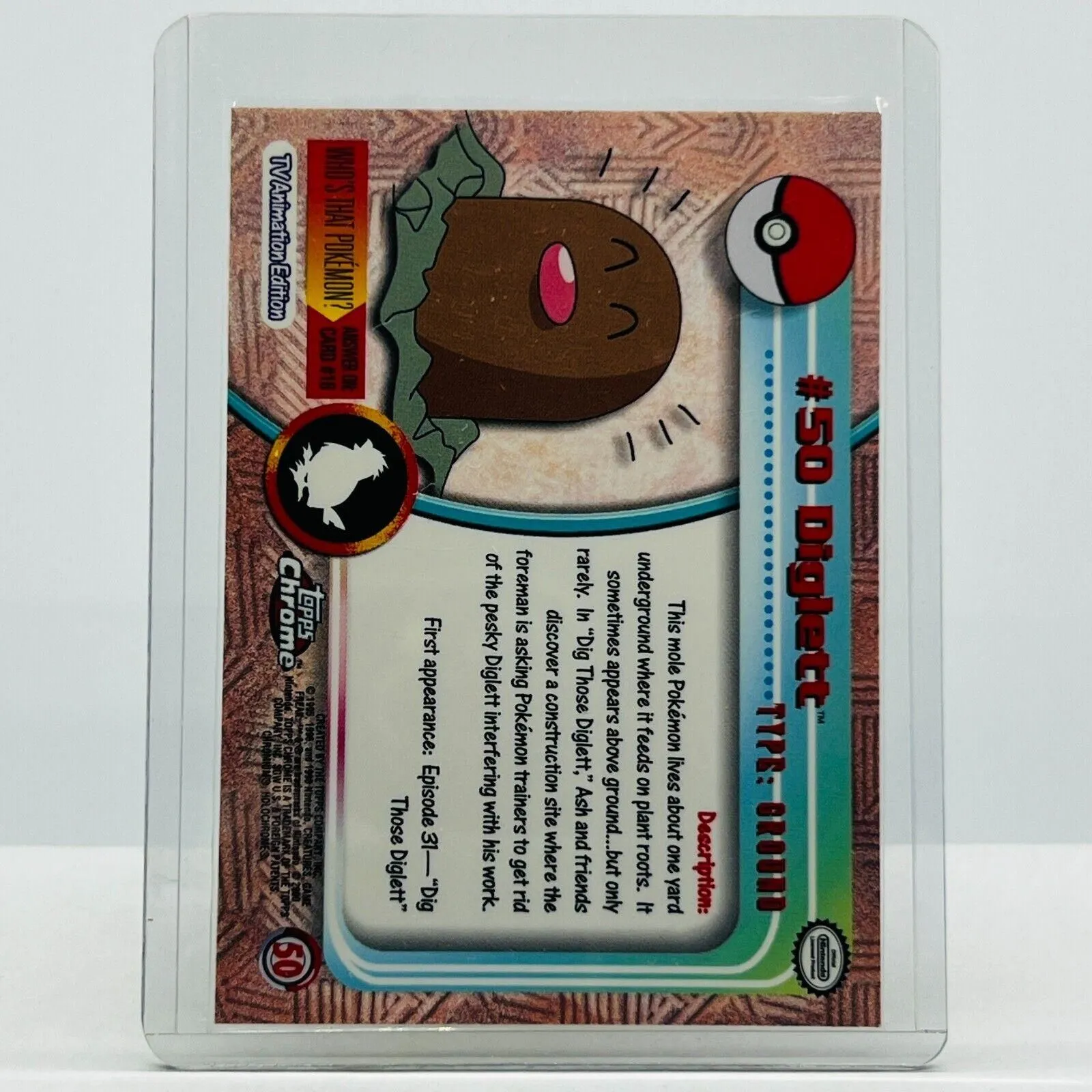 Pokmon Diglett #50 Pokemon 2000 Topps TV Animation Chrome Series 1 Holo  Foil  Whatnot: Shop, Sell, Connect