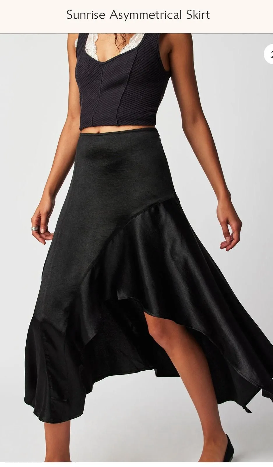Product image for Free People sunrise asymmetrical skirt size 6 NWOT ￼