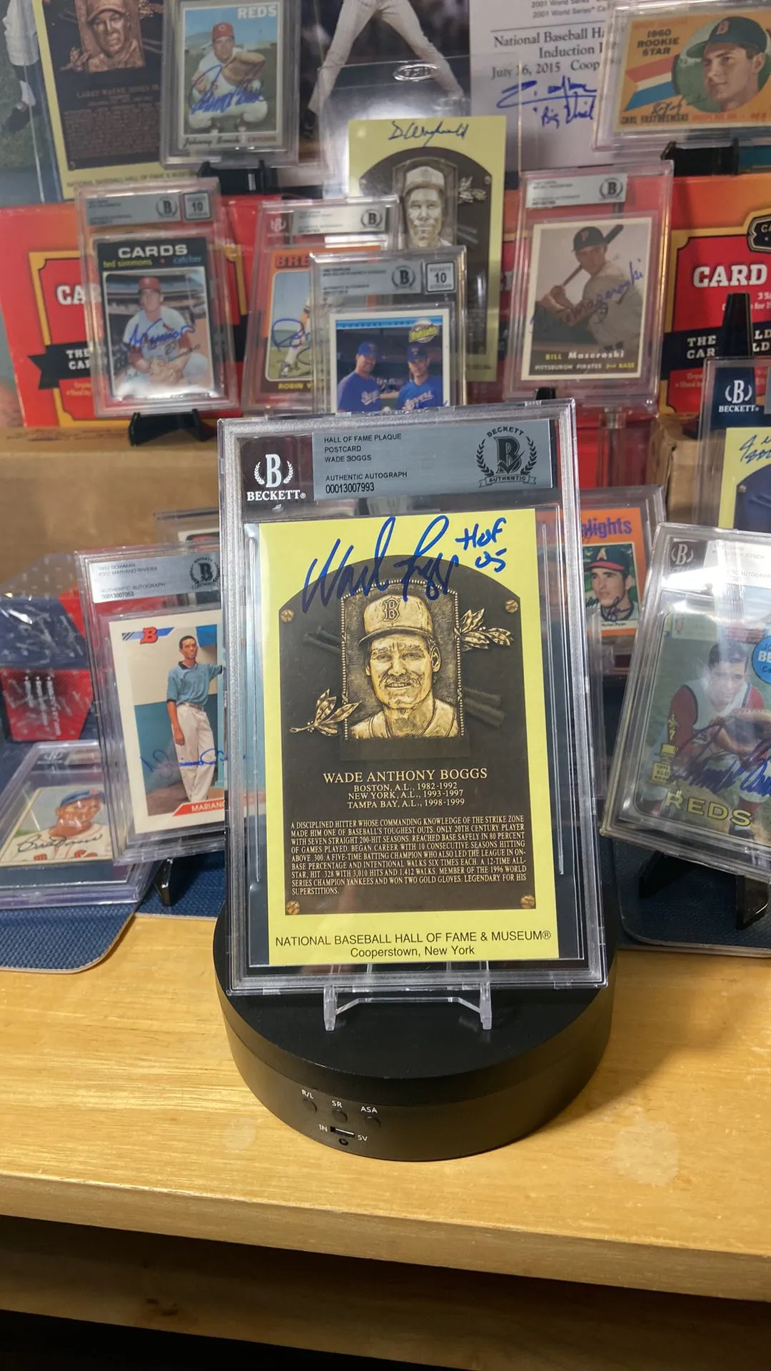 Product image for Wade Boggs HOF PC w/ auto