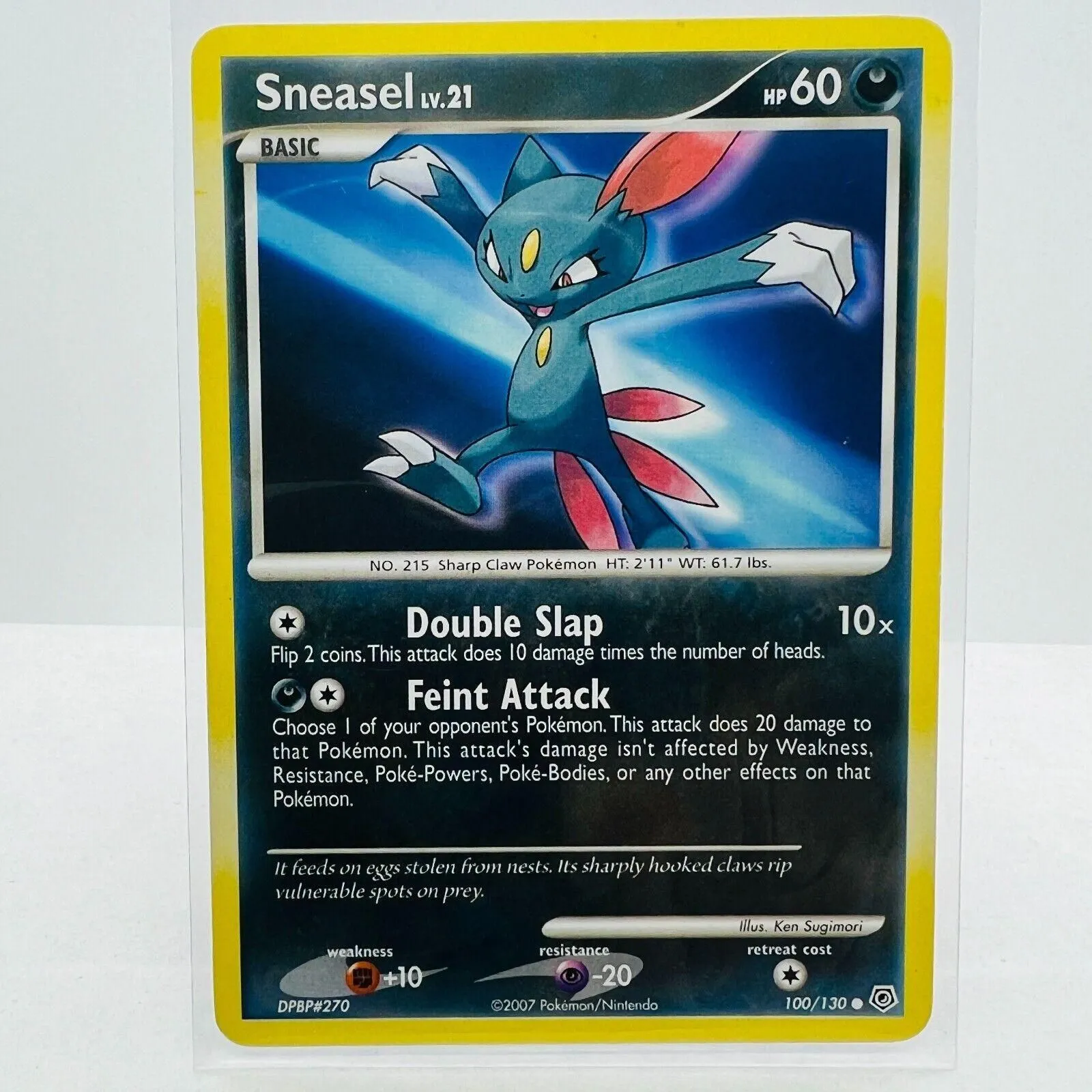 Pokmon Sneasel LV.21 100/130 Diamond & Pearl 2007 Pokemon Common Card  LP-EX  Whatnot: Shop, Sell, Connect