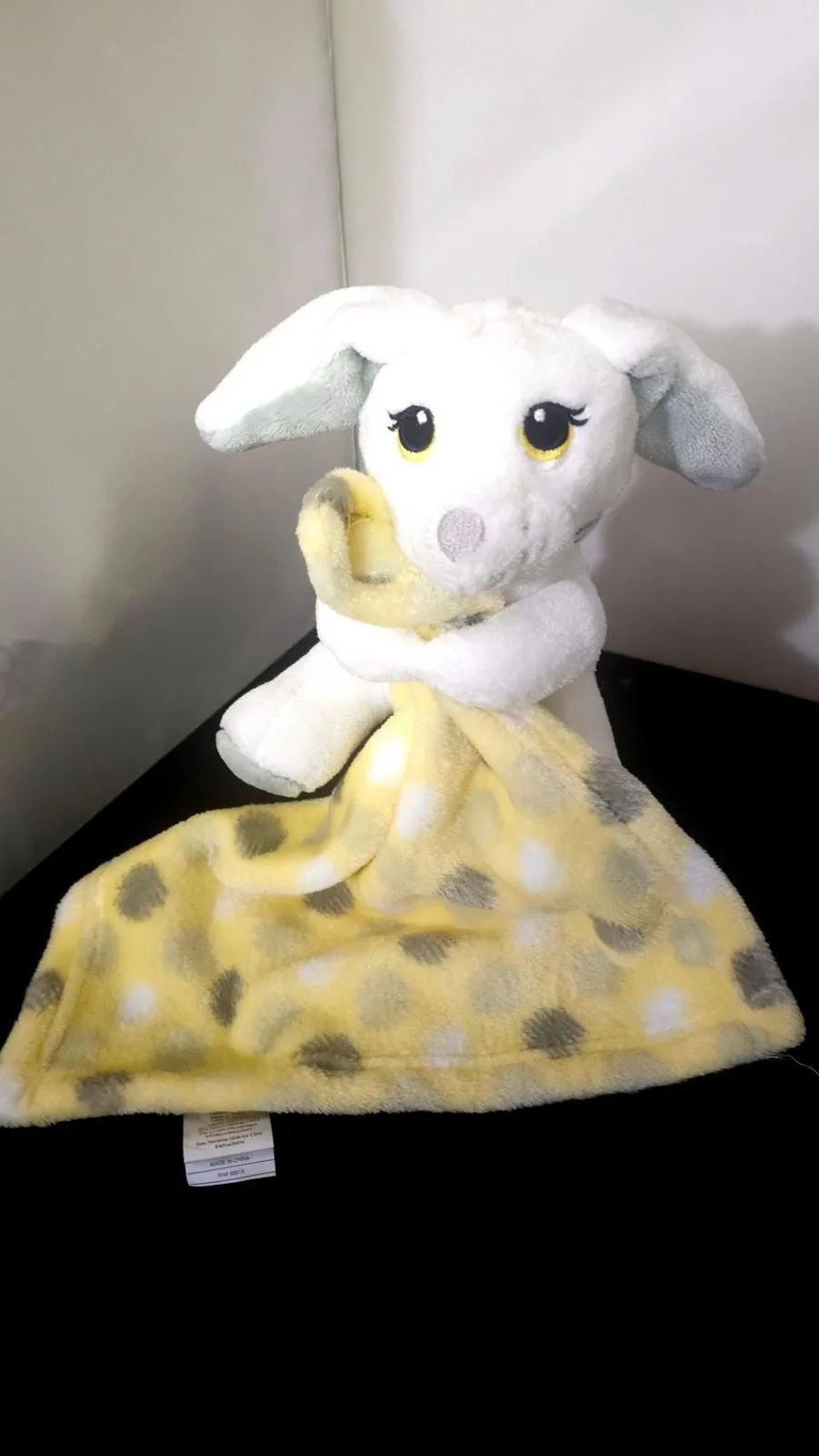 Product image for Little Beginnings Puppy Dog Bunny Rabbit 12" Lovey Security Blanket Yellow 999