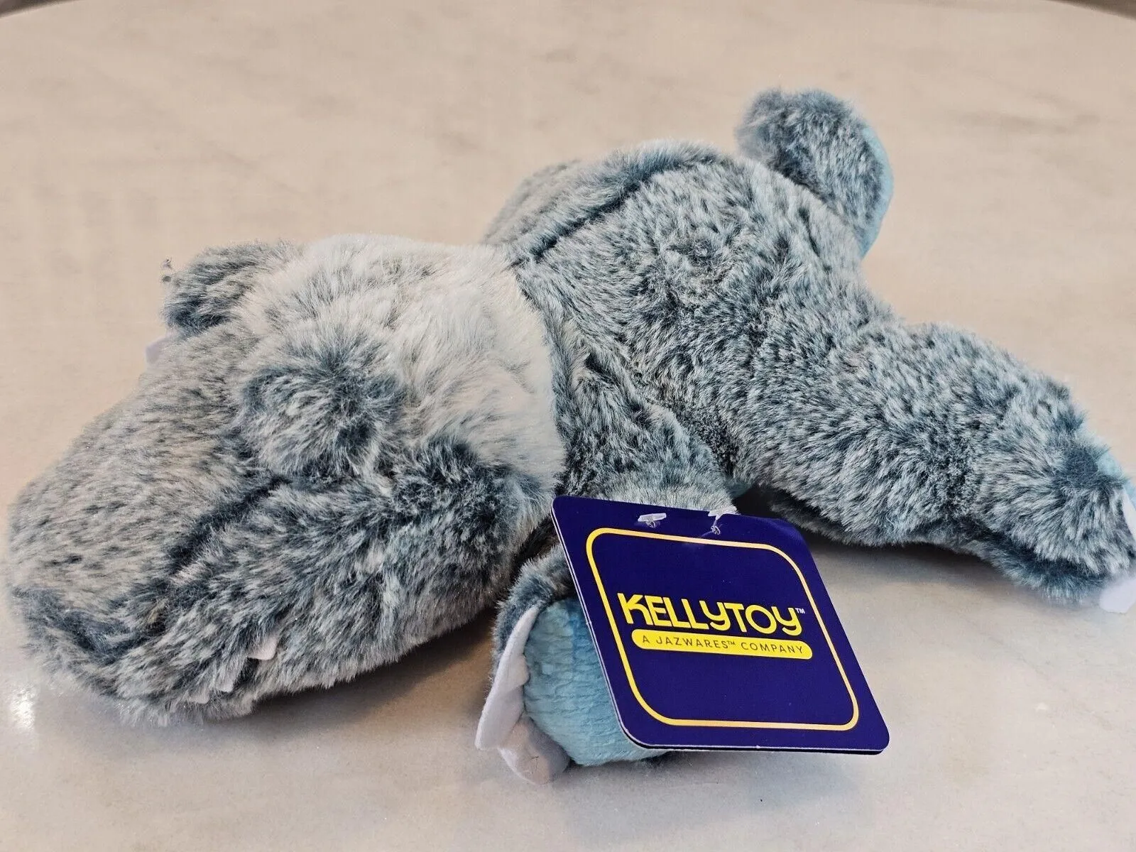 Product image for KELLYTOY Blue 10” Dinosaur Plush Stuffed Animal Toy Two Tone Laying Dino Gator