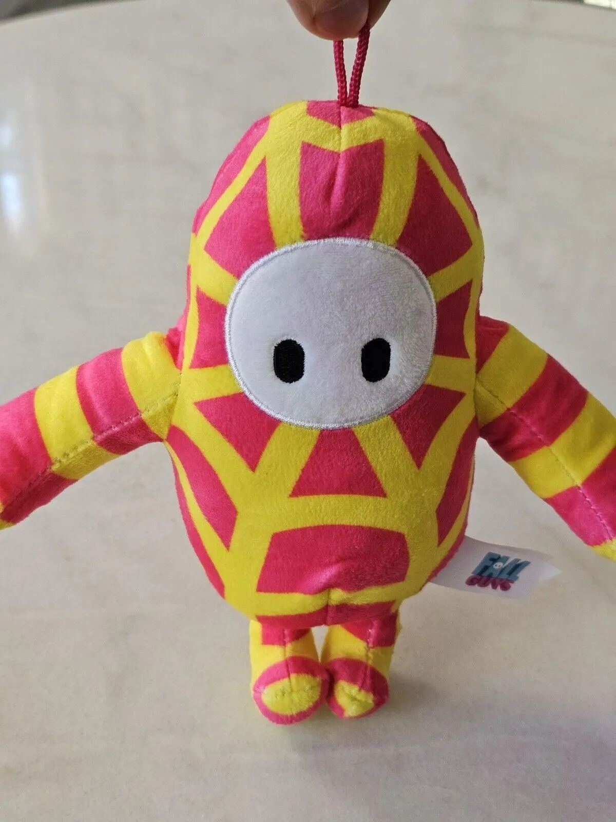 Product image for Fall Guys: Ultimate Knockout - Pink Yellow Spiderweb 7" Plush Rare Doll Toy NEW