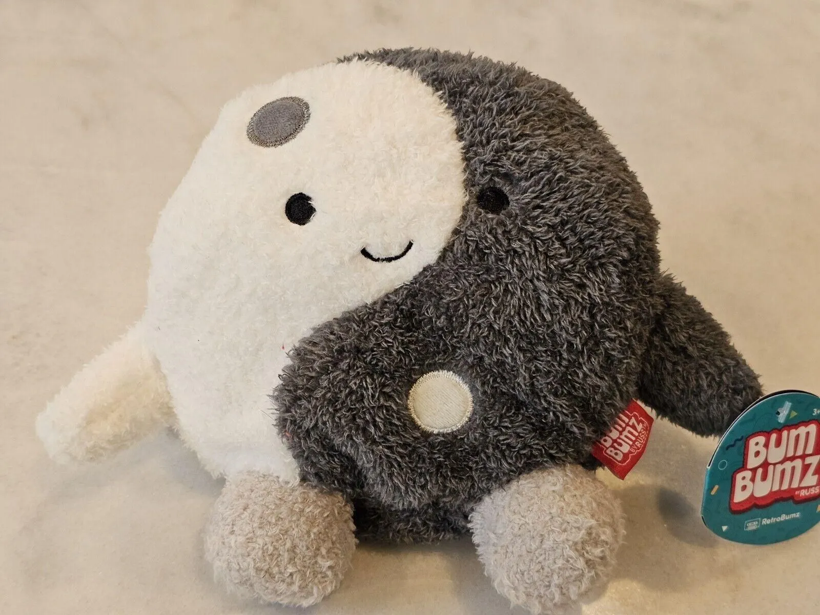Product image for Bum Bumz By Russ - 7” Josh BBZ8-#1 - Ying Yang RetroBumz - Brand New Soft Plushy