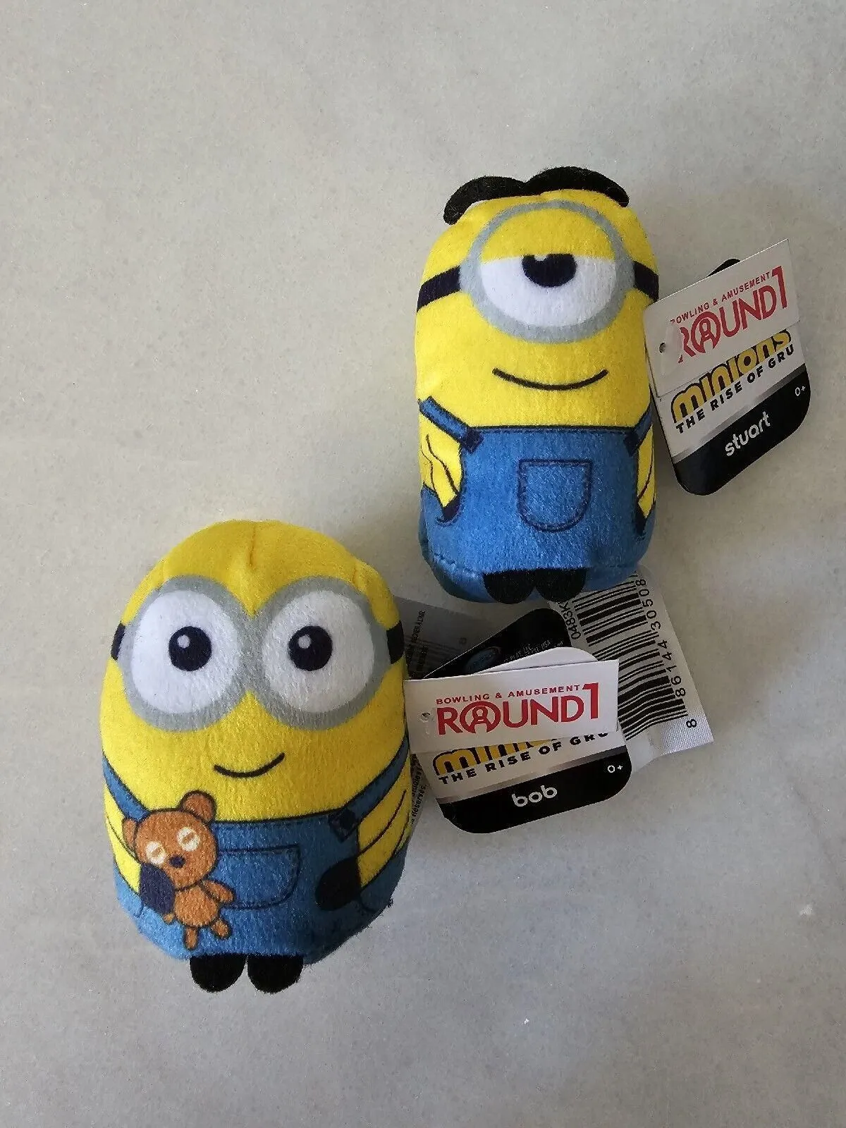 Product image for Minions 3" inch mini plush stuart and bob Round 1 Exclusice Collectible