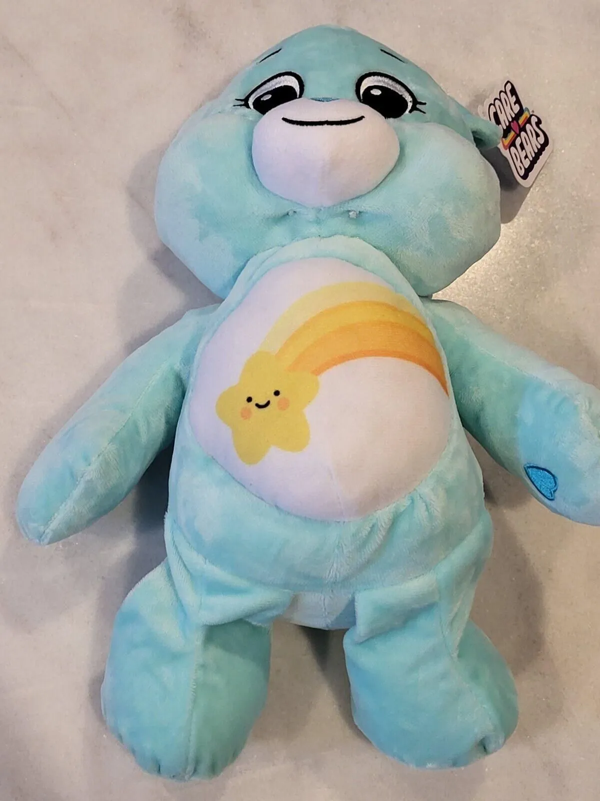 Product image for Care Bears Cloudco Wish Bear 16" Plush Toy light blue NWT