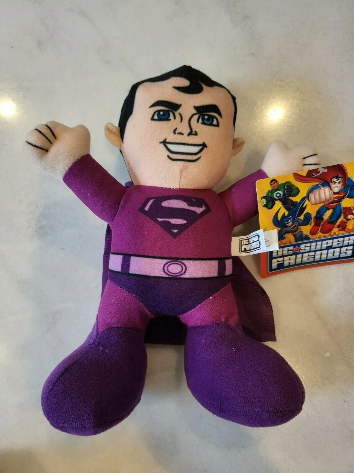 Product image for DC Super Friends SUPERMAN IN PURPLE OUTFIT 9" Plush STUFFED ANIMAL TOY NEW