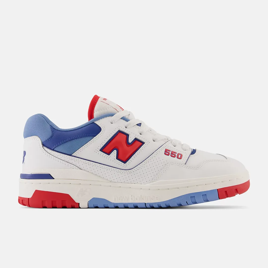 Product image for NB 550 White True Red Atlantic Blue Mens Size 9.5 NEW DS with Box