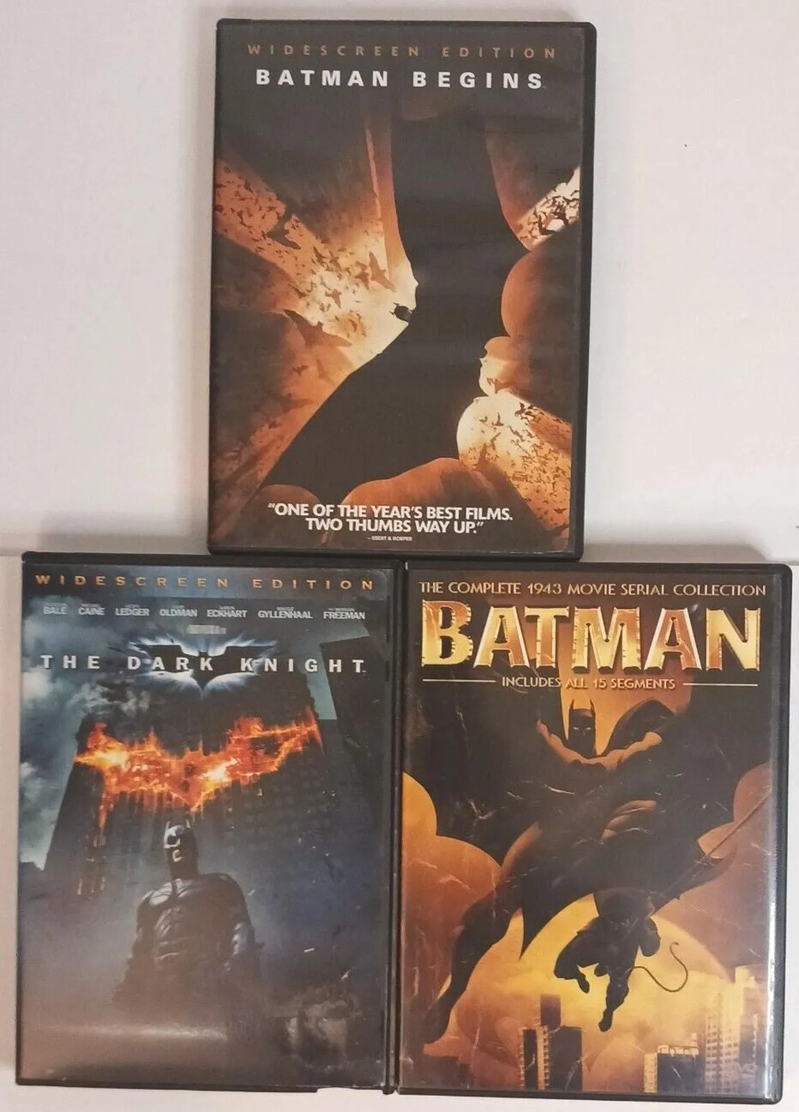 Product image for DVD DC Comics Batman Begins The Dark Knight Batman 1943 Serial 3 DVD Set
