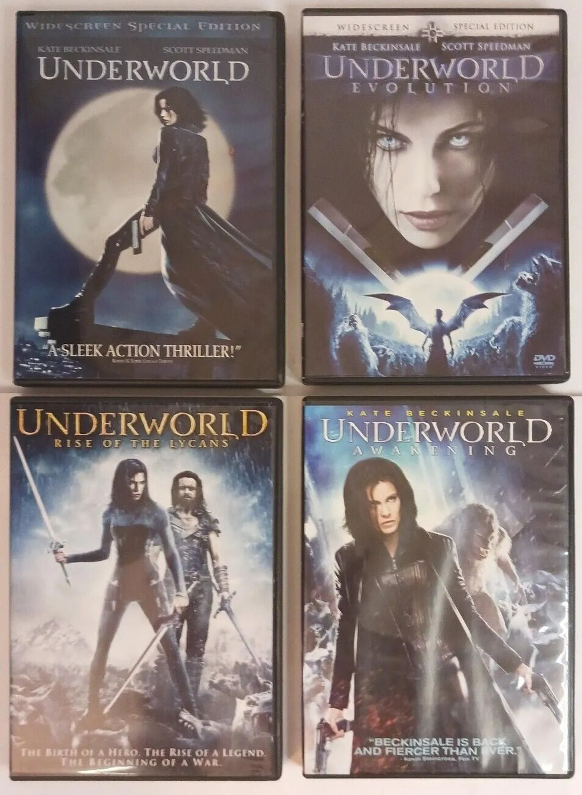 Product image for DVD Werewolf Underworld Evolution Awakening Rise Of The Lycans Four Movies
