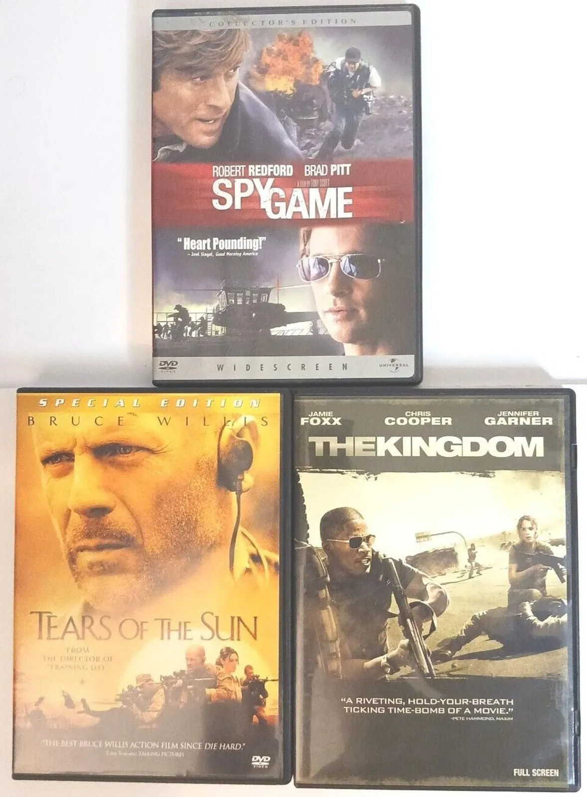 Product image for DVD Action Spy Game Tears Of The Sun The Kingdom Robert Redford Bruce Willis