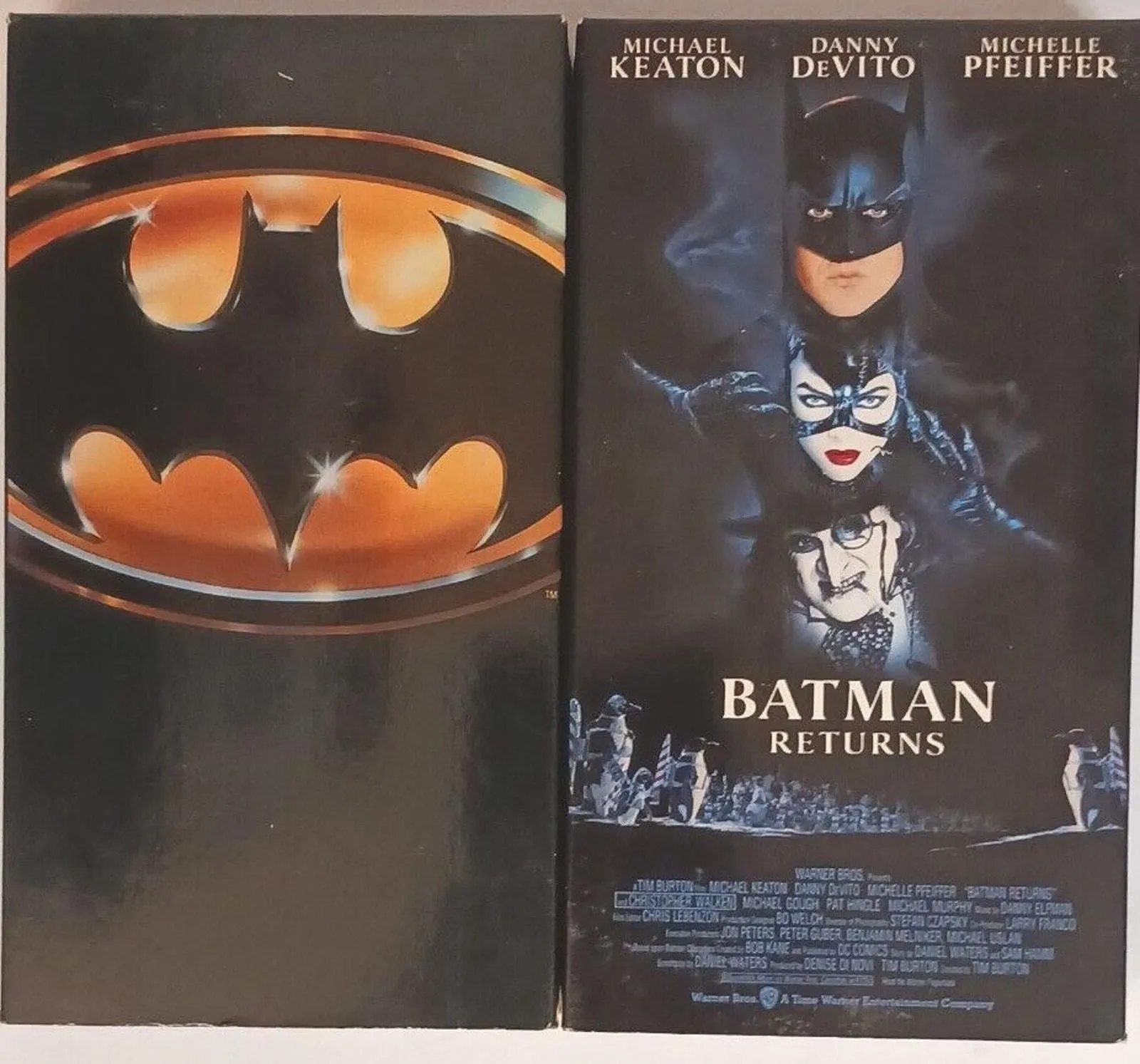 Product image for VHS DC Comics Batman Batman Returns 2 VHS Set Michael Keaton Jack Nicholson