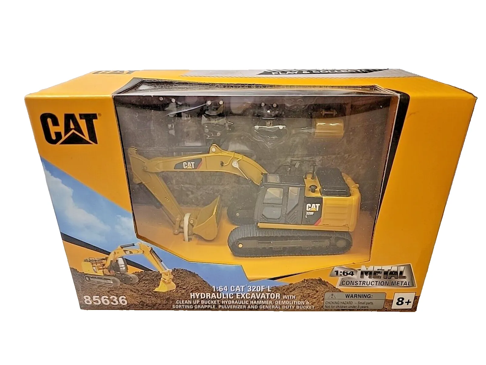 Product image for Diecast Masters 1:64 CAT 320F L Hydraulic Excavator W/ Bucket Hammer