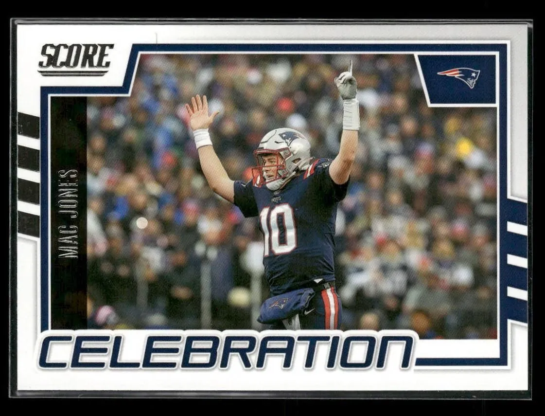 Product image for 2022 Score #C-MJ Mac Jones Celebration New England Patriots
