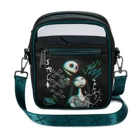 Product image for Disney Parks Nightmare Before Christmas Jack & Sally Loungefly Crossbody New Tag