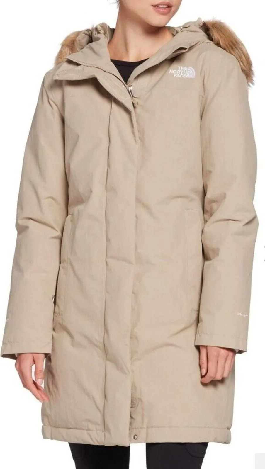 Product image for The North Face Womens Down Arctic Parka Coat Flax NFOAR2VCEL Size XS