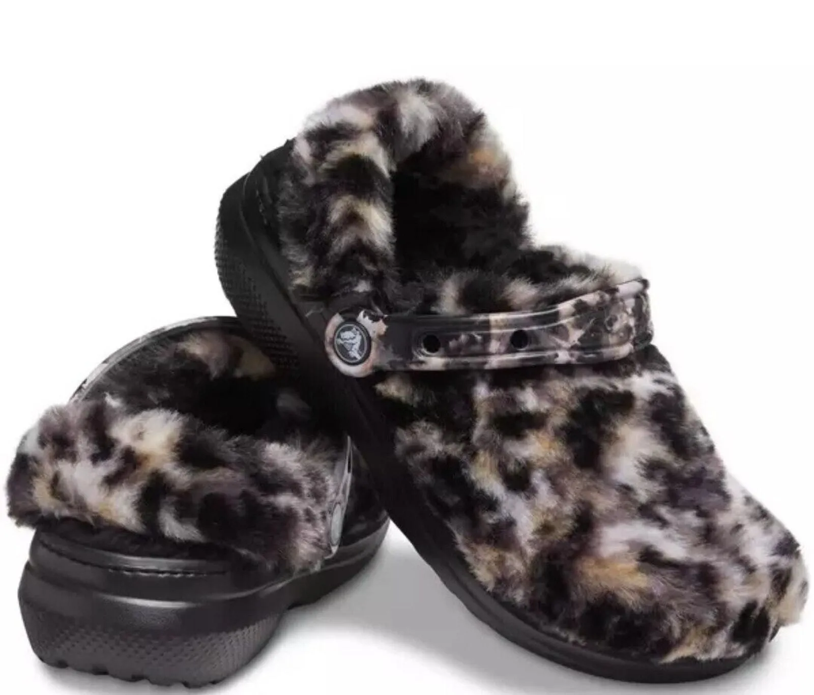 Product image for Crocs Classic Fur Sure Clogs Fuzzy Slippers Size Mens 6 Womens 8