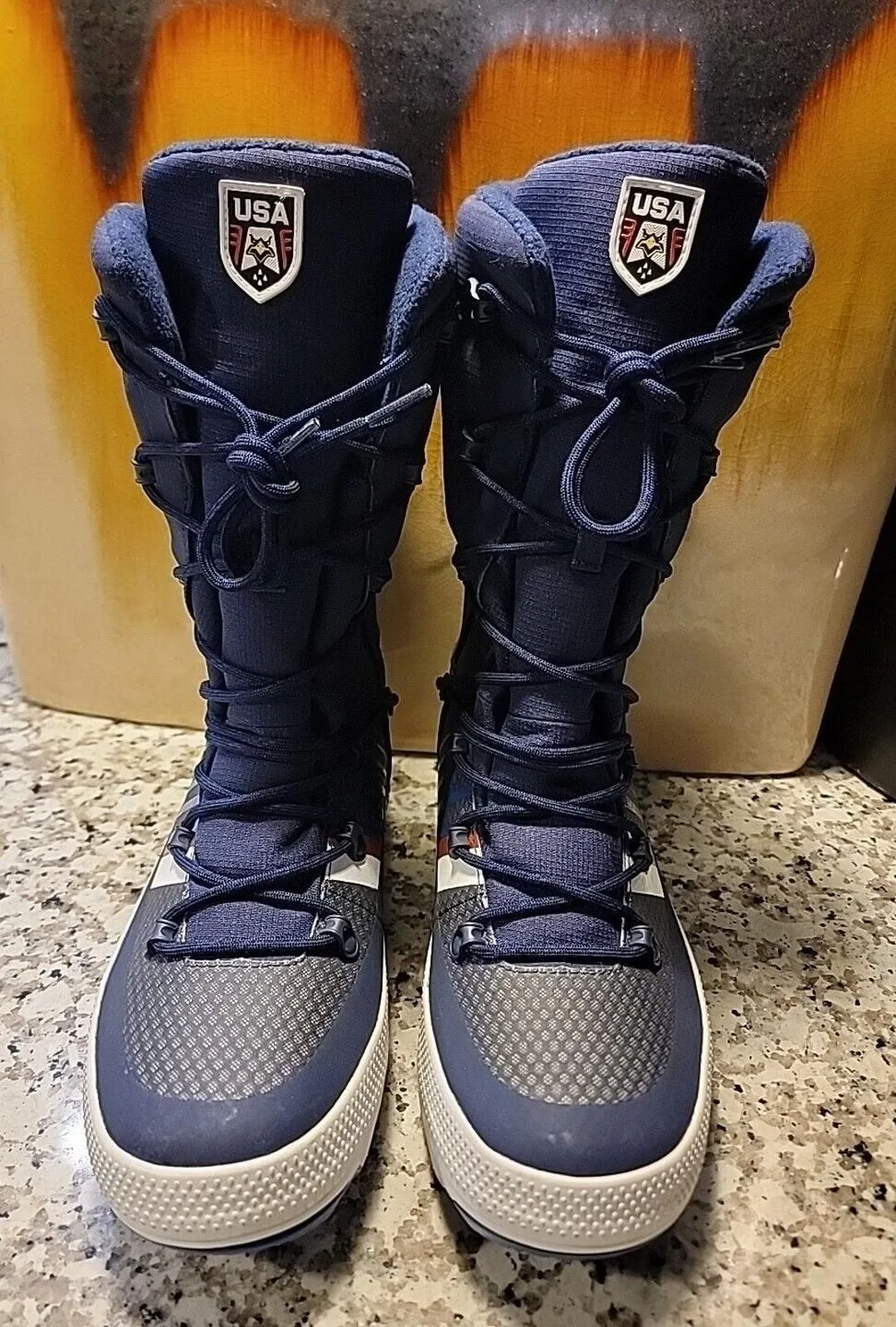 Product image for Under Armour Womens Team USA X Storm Waterproof Boots Blue 3029934 400 Size 8.5