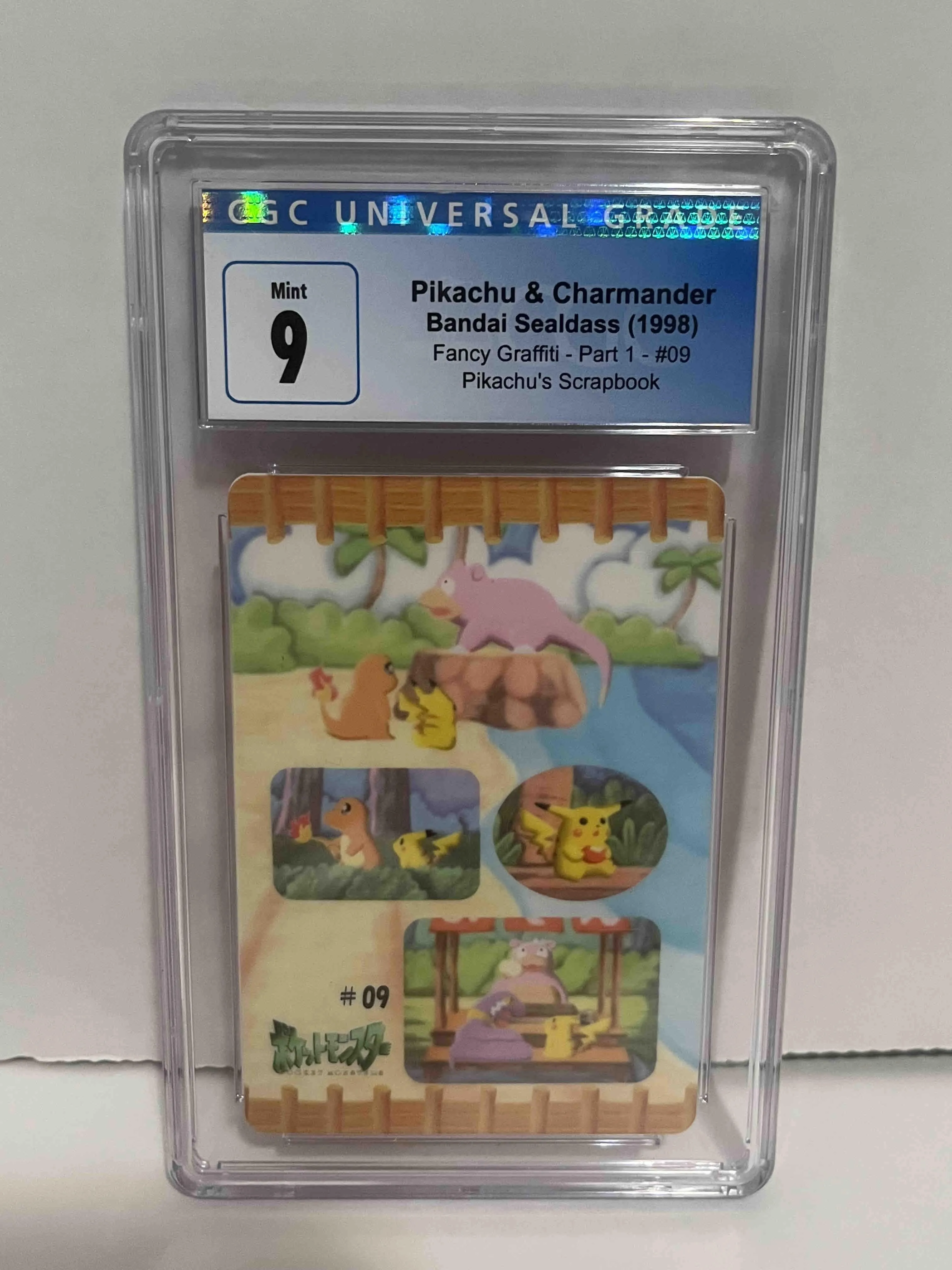Product image for Pikachu & Charmander Bandai Sealdass CGC 9