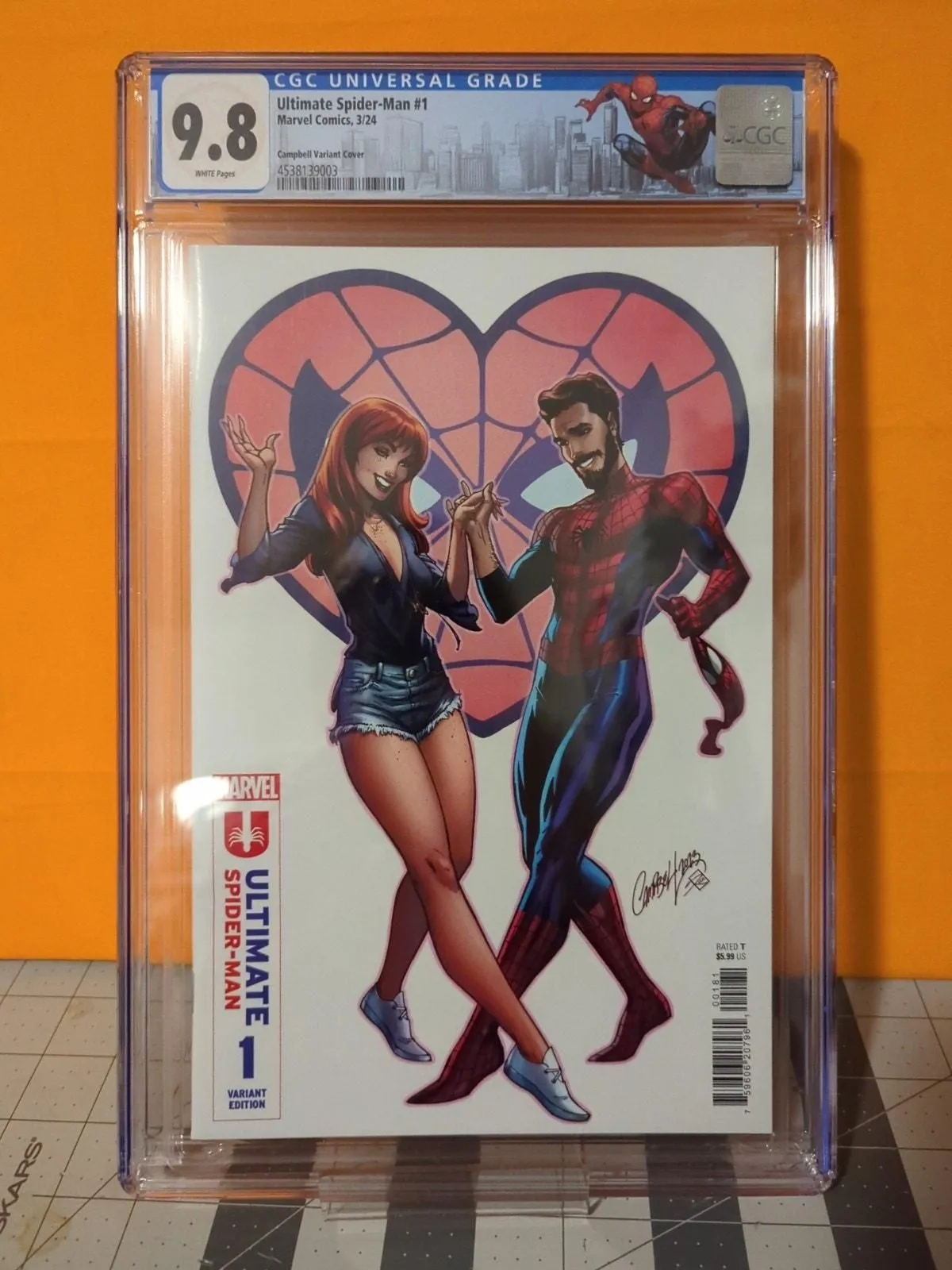 Product image for Ultimate Spider-Man #1 Marvel Comics 2024 J Scott Campbell Cover Variant CGC 9.8