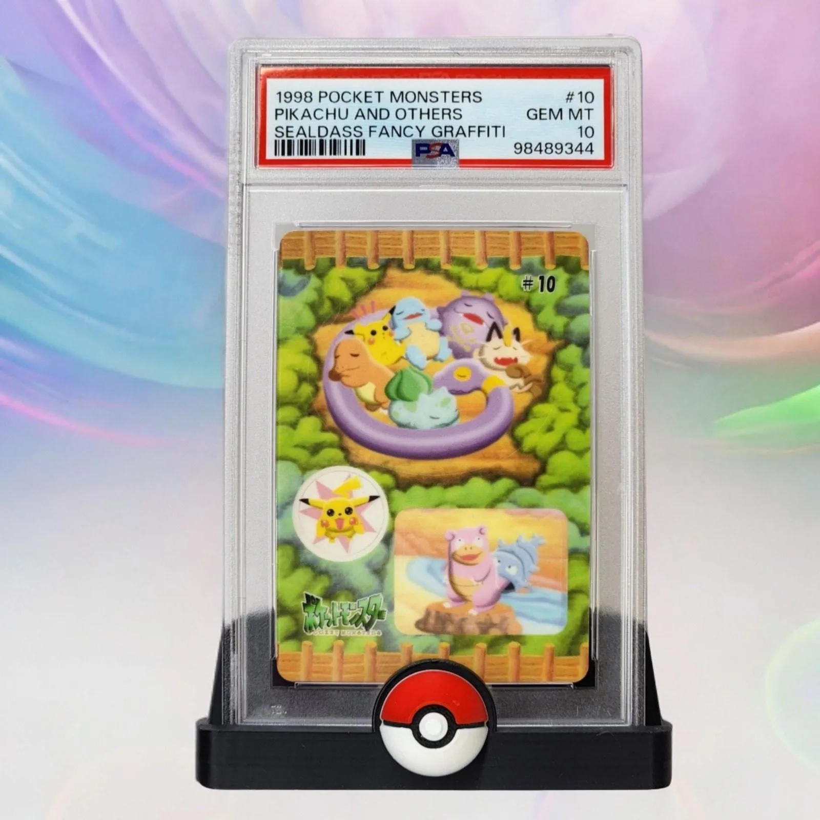 Mew✨️Sealdass Fancy Graffiti 1999 Pocket Monsters #13 Bandai 