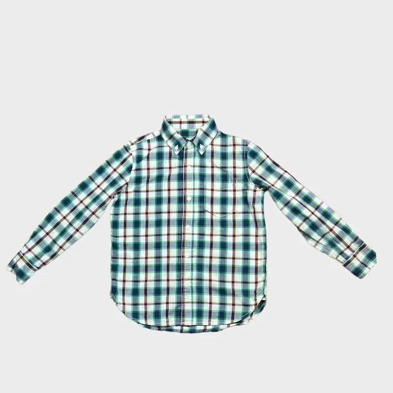 Product image for Gap | Kids Plaid Poplin Shirt | Medium  - Gap