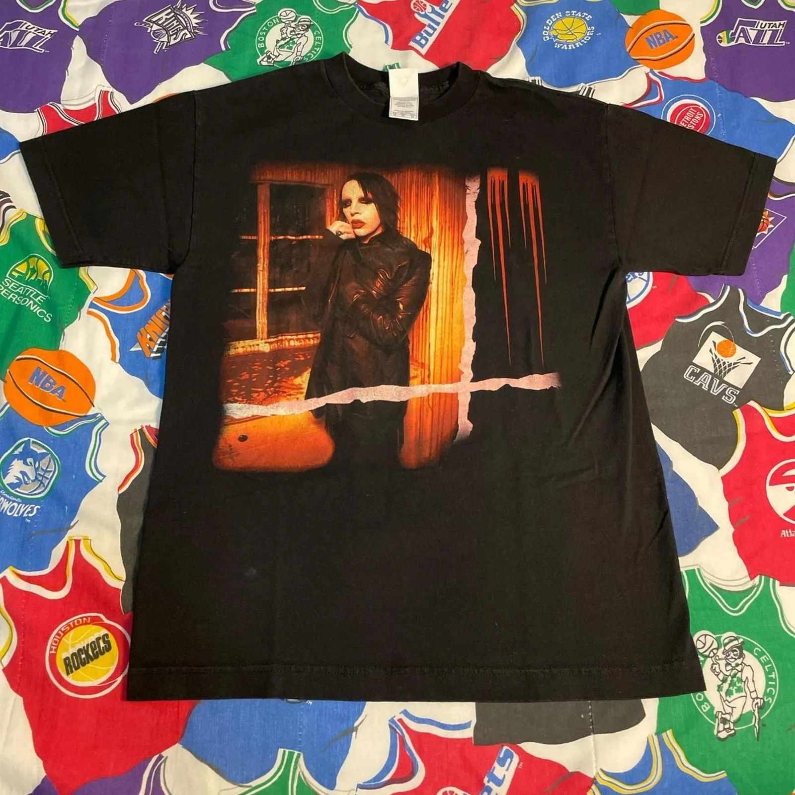 Product image for Vintage Y2K Marilyn Manson Eat Me, Drink Me Grunge Metal Tee - American Vintage