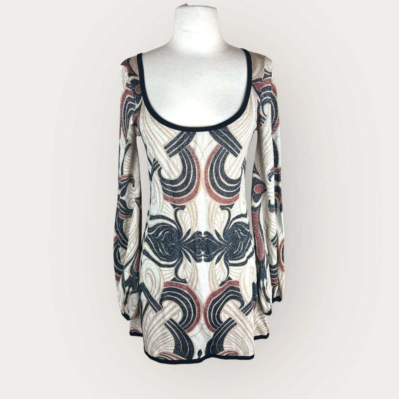 Product image for Bebe | Vintage Y2k Mini Long Sleeves Dress | Small  - bebe
