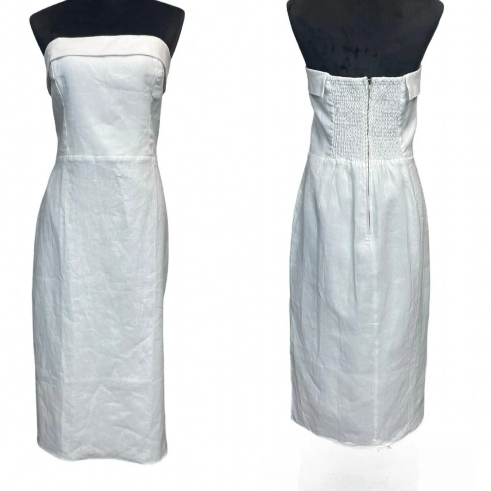 NWT - Reformation Marcella Linen Strapless Dress  Whatnot: Shop, Sell,  Connect