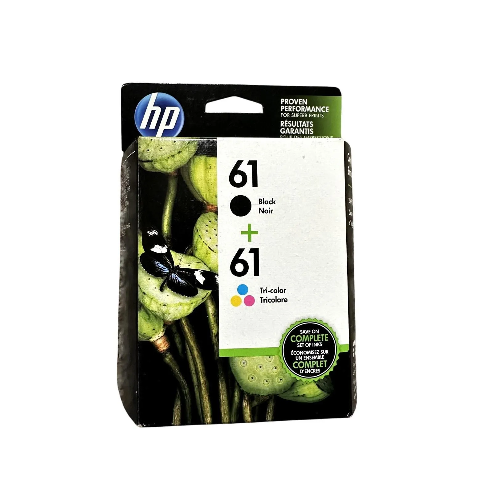 Product image for HP 61 Black/Tri-color Ink (2 Pack) CR259FN DeskJet OfficeJet ENVY Instant Ink - Brand New
